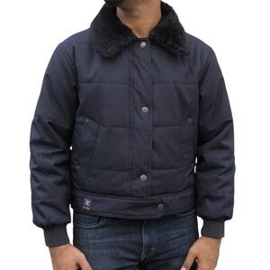 Polo Ralph Lauren Vintage 90s Fur Collared Puffer Jacket Navy blue
Size S